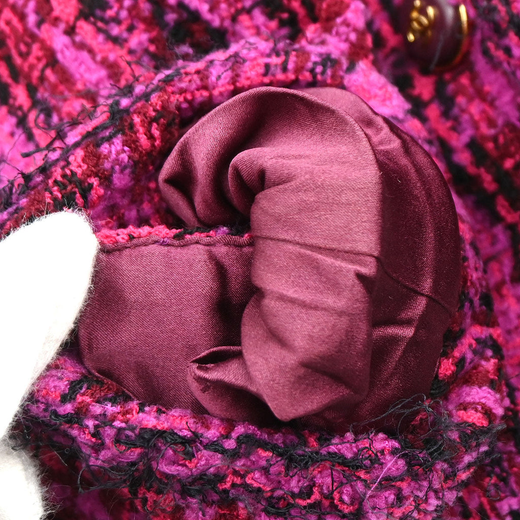 Chanel 1995 Single Breasted Tweed Jacket Pink #38