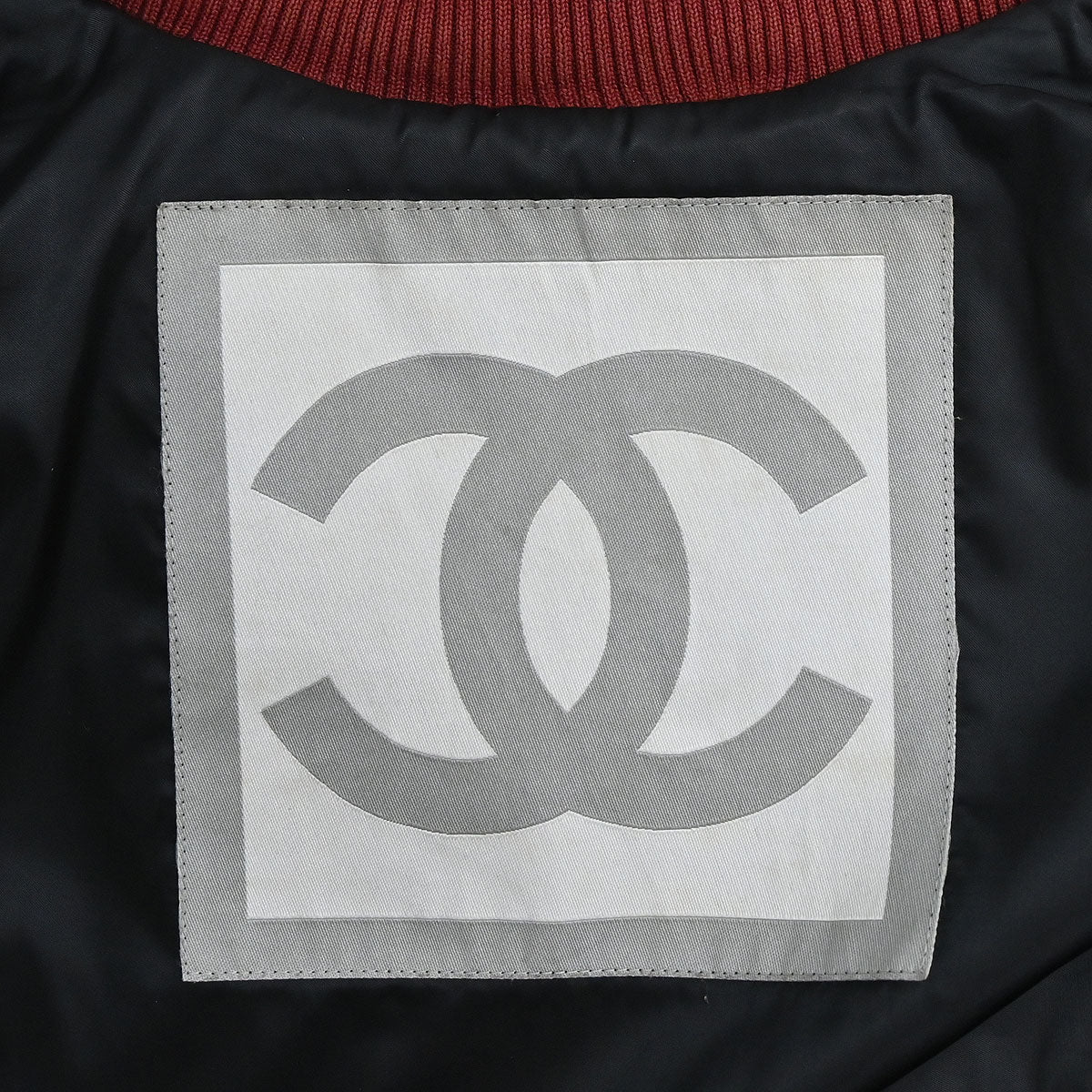 Chanel 2004 Sport Line Spring Letterman Bomber Jacket Navy #42