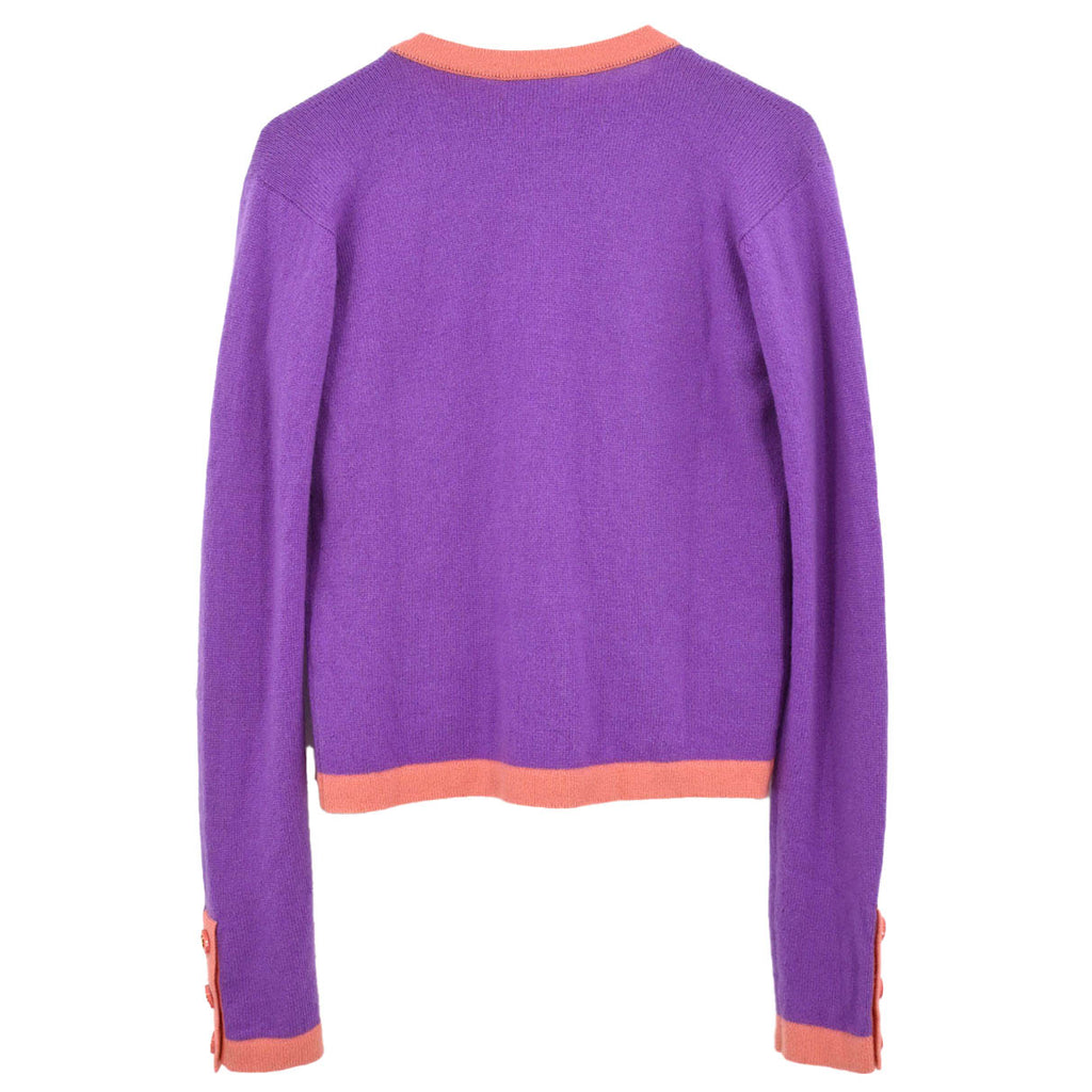 Chanel 1995 Set Cardigan Short Sleeve Top Purple #38