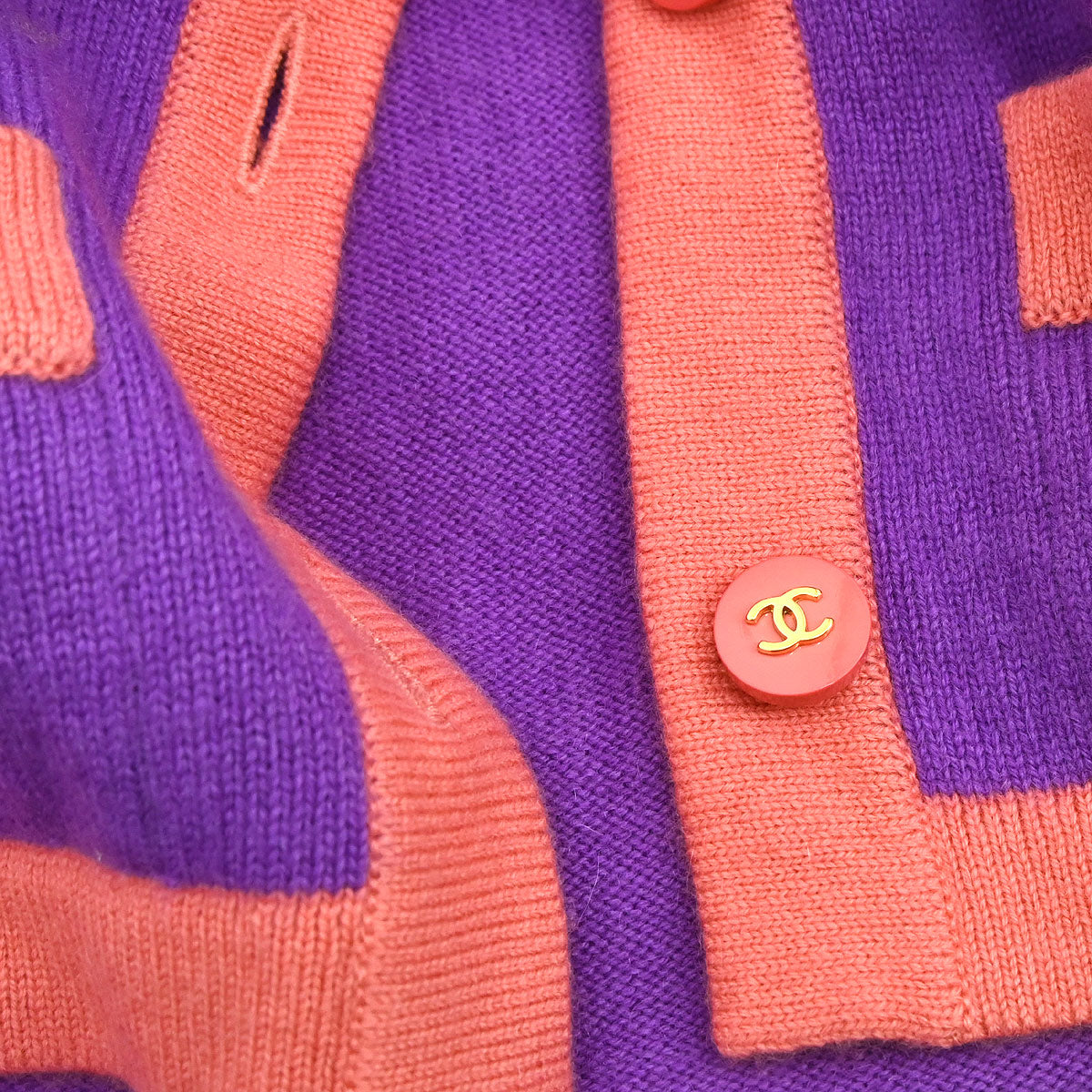 Chanel 1995 Set Cardigan Short Sleeve Top Purple #38