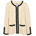 Chanel 2002 Collarless Single Breasted Jacket Ivory