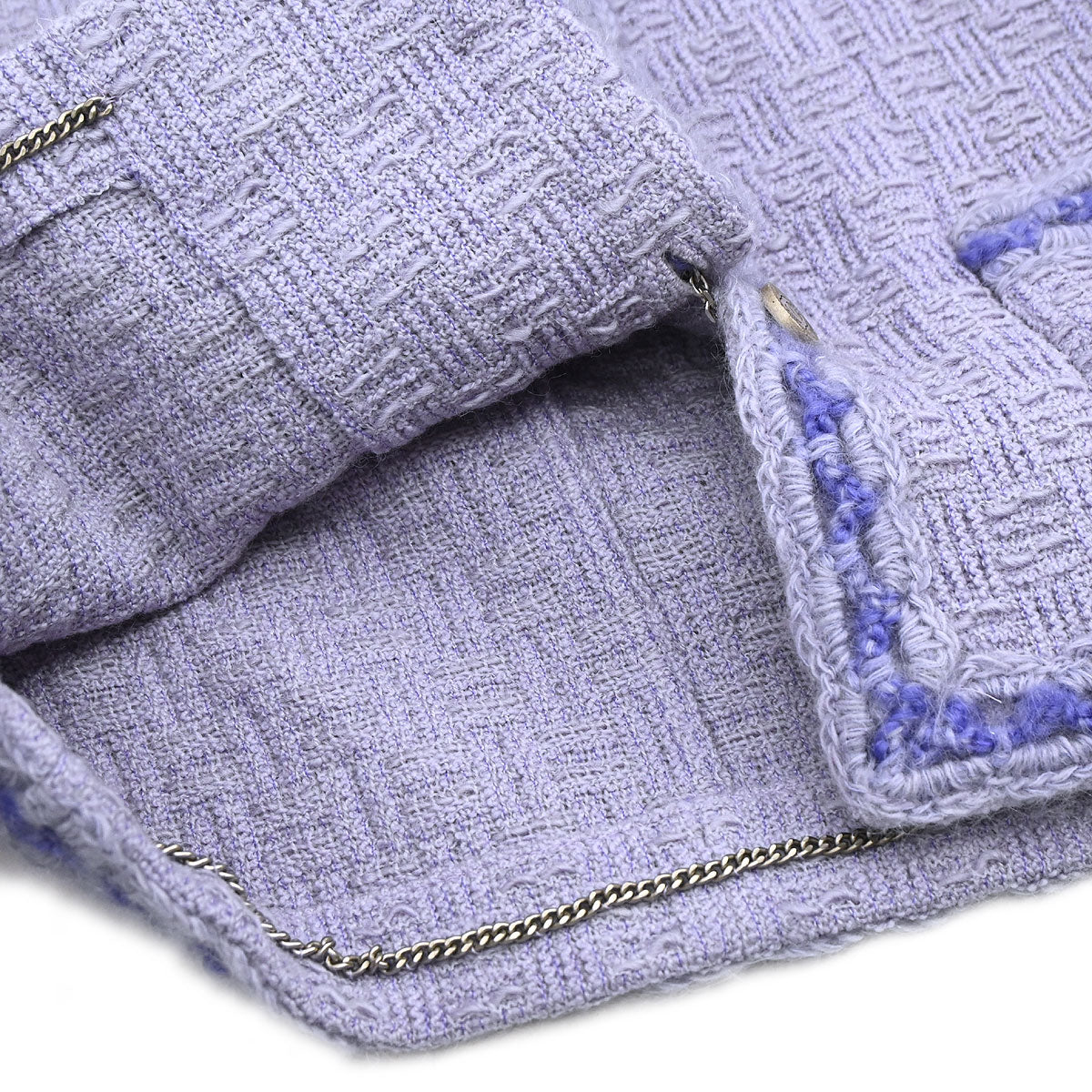 Chanel 1998 Collarless Jacket Purple #38
