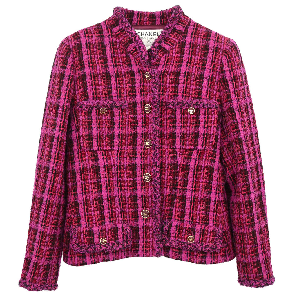 Chanel 1995 Single Breasted Jacket Pink #42
