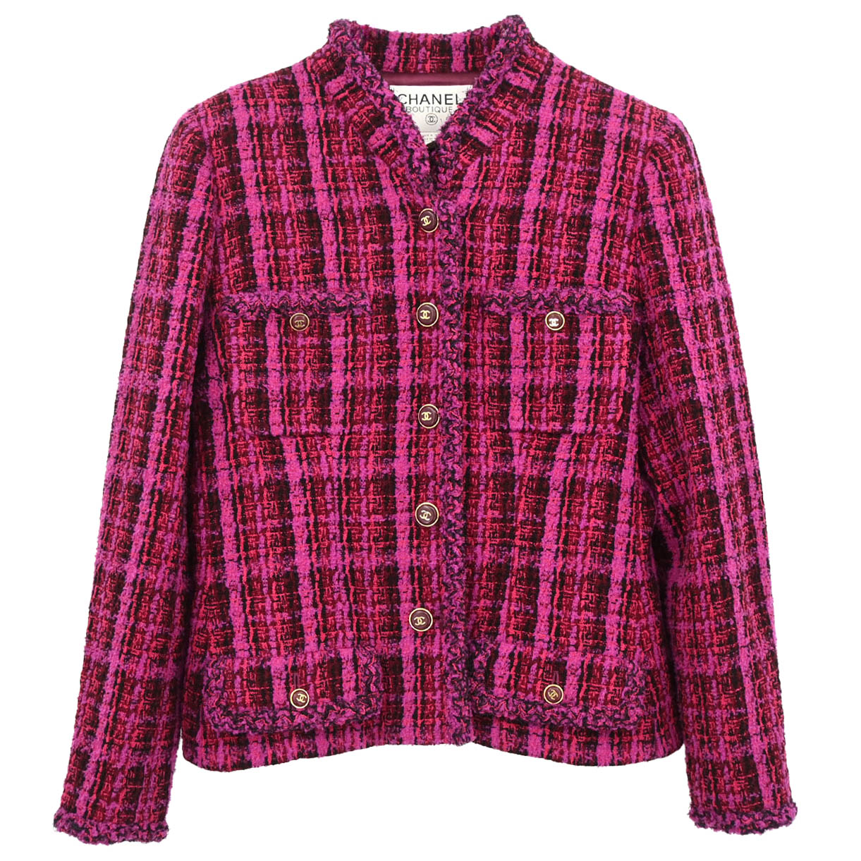 Chanel 1995 Single Breasted Jacket Pink #42