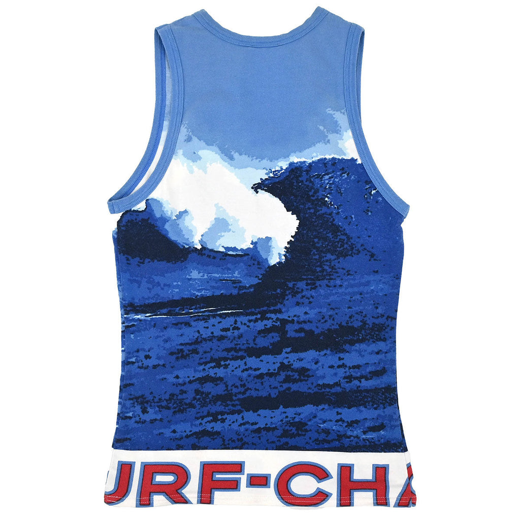 Chanel 2002 Surf Line Sleeveless Tank Top Blue #36