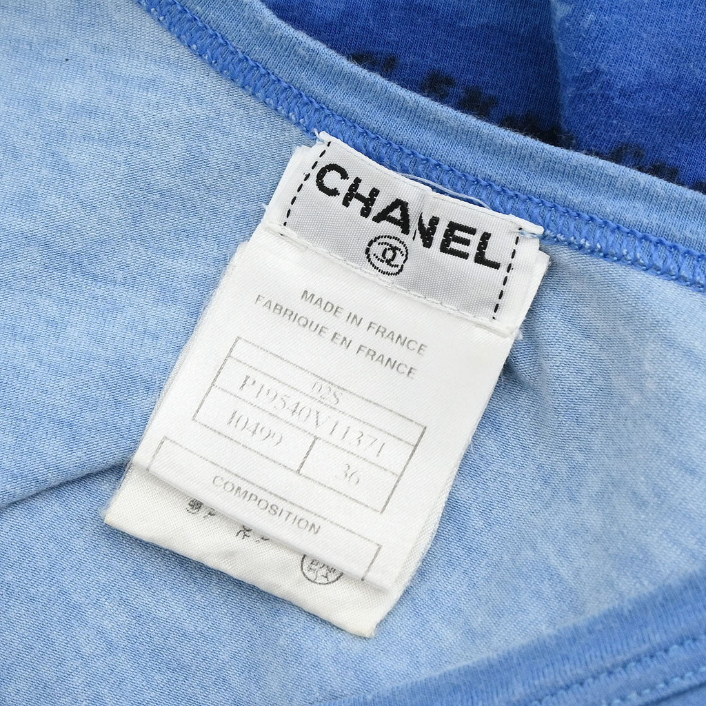 Chanel 2002 Surf Line Sleeveless Tank Top Blue #36