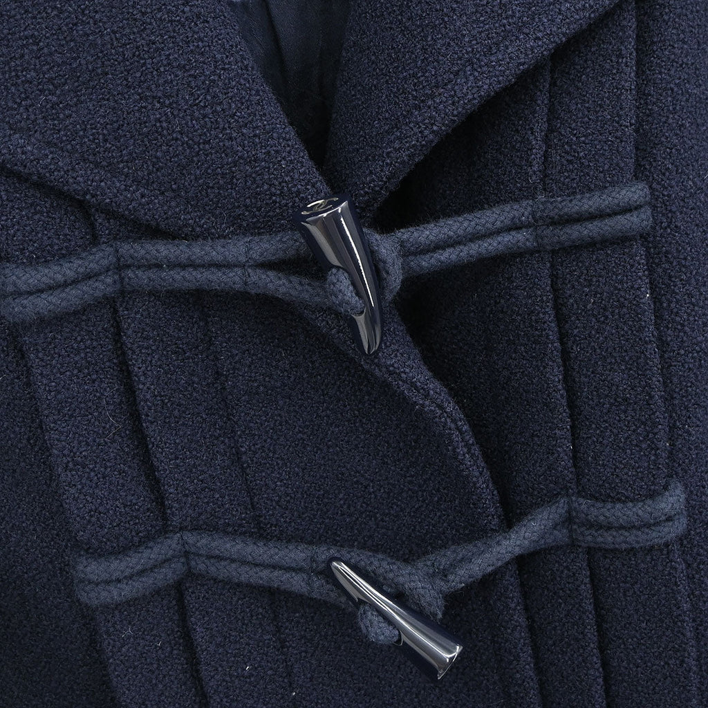 Chanel 2006 Hoodie Duffel Coat Navy #42