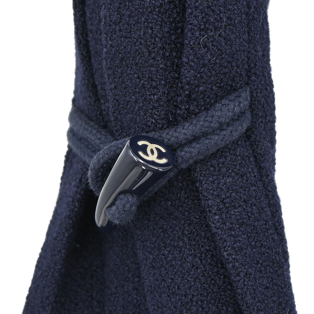 Chanel 2006 Hoodie Duffel Coat Navy #42