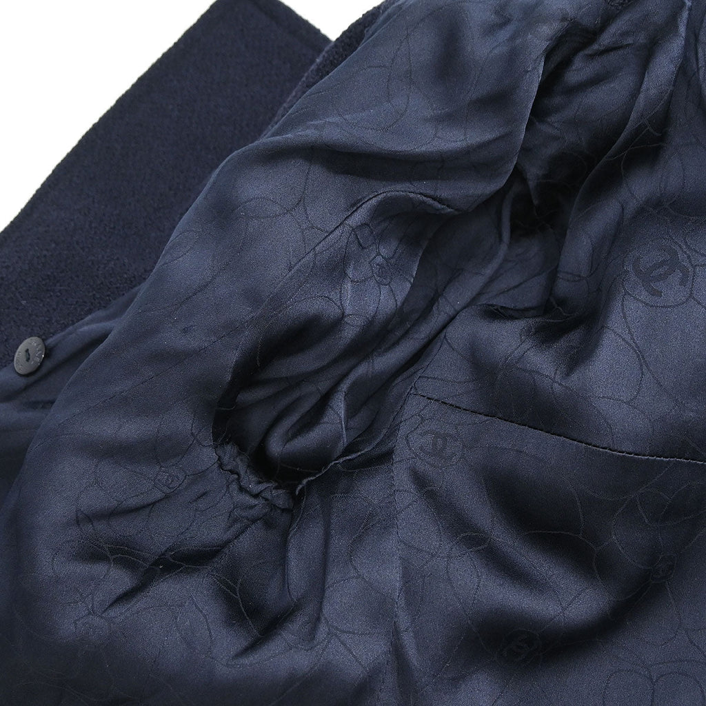 Chanel 2006 Hoodie Duffel Coat Navy #42