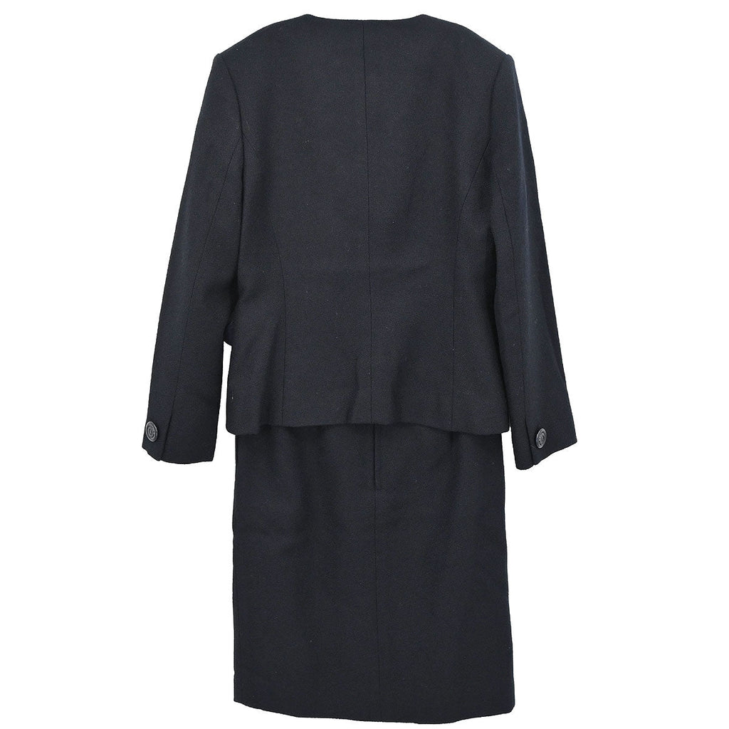 Christian Dior Setup Suit Jacket Skirt Black #34–36