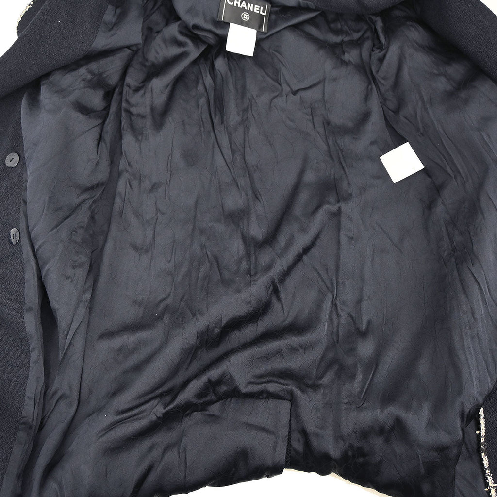 Chanel 2005 Emblem Double Breasted Jacket Navy #46