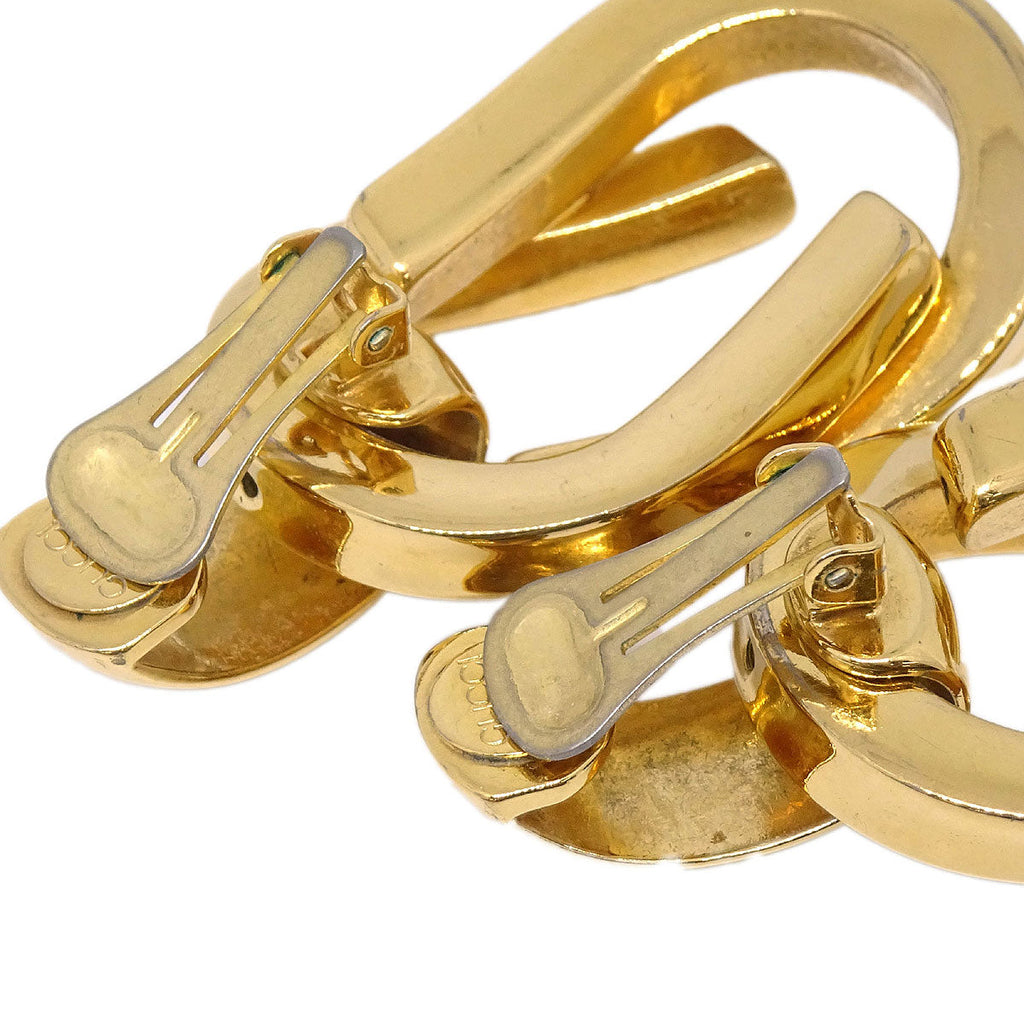 Gucci Dangle Clip-On Earrings Gold 1991