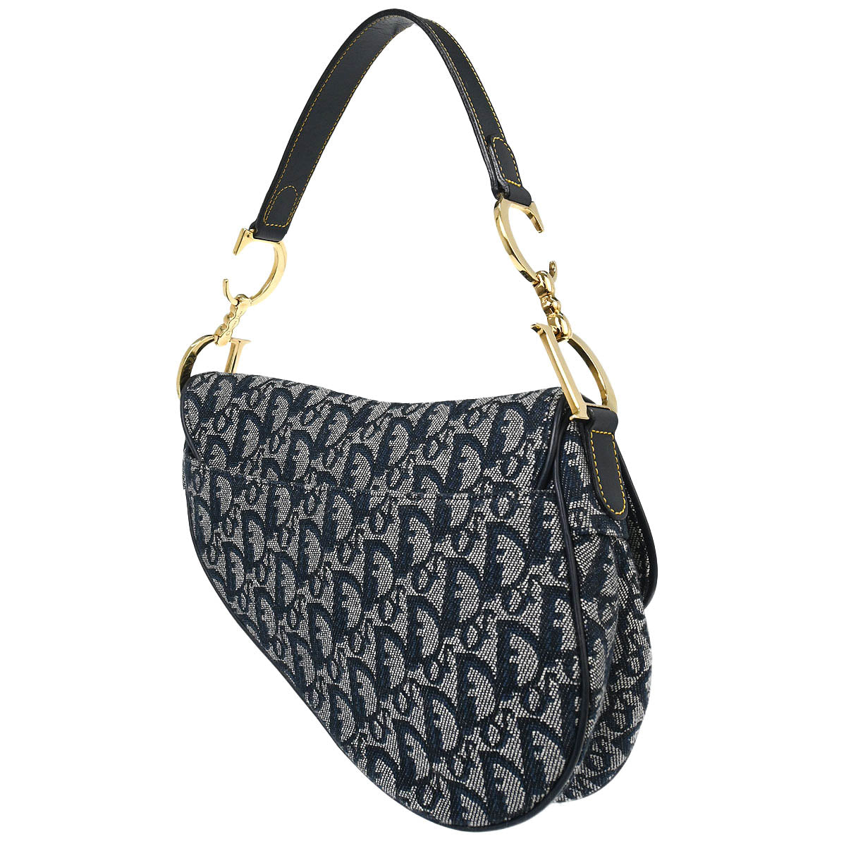 Christian Dior Navy Trotter Saddle Handbag