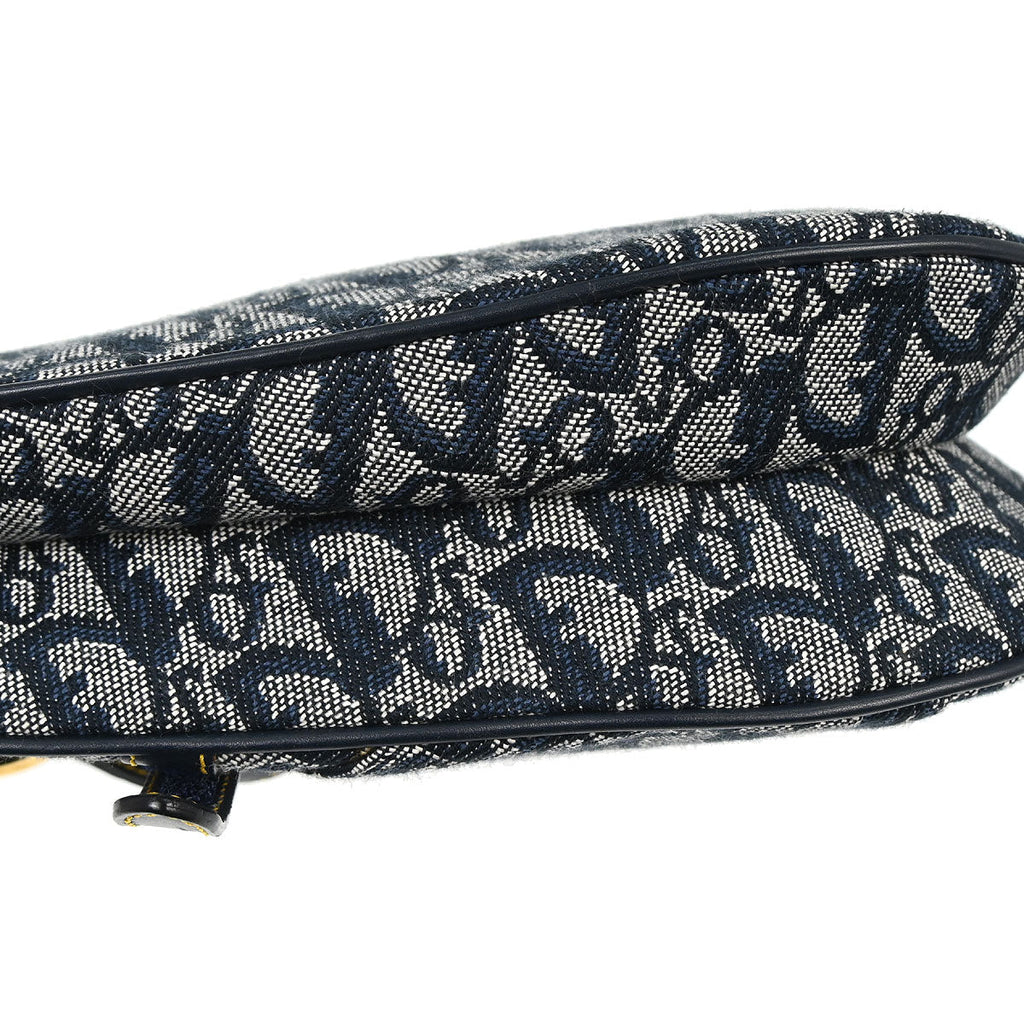 Christian Dior Navy Trotter Saddle Handbag