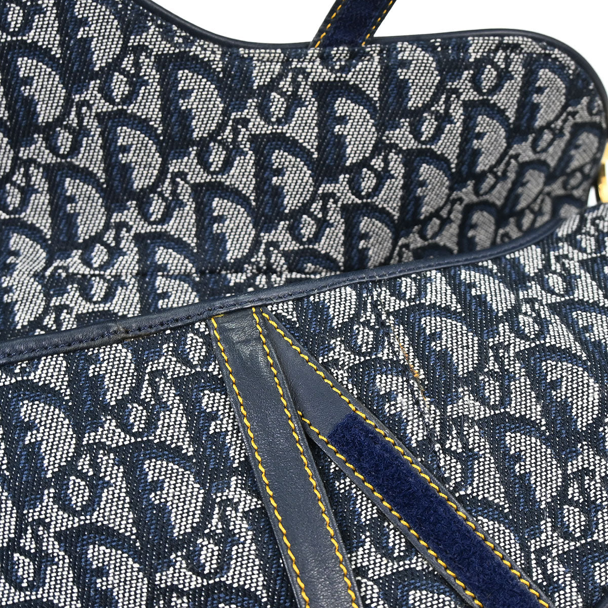 Christian Dior Navy Trotter Saddle Handbag