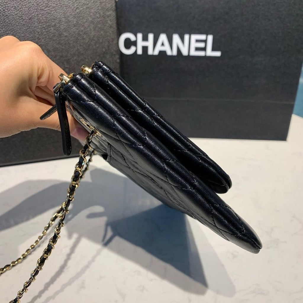 ChanelSmall Double Case Bag With Strap Black For Women Bags, Shoulder And Crossbody Bags 9in/23cm AP1074
