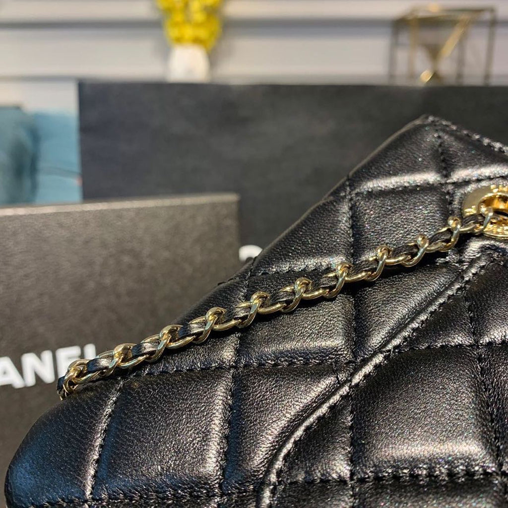 ChanelSmall Double Case Bag With Strap Black For Women Bags, Shoulder And Crossbody Bags 9in/23cm AP1074