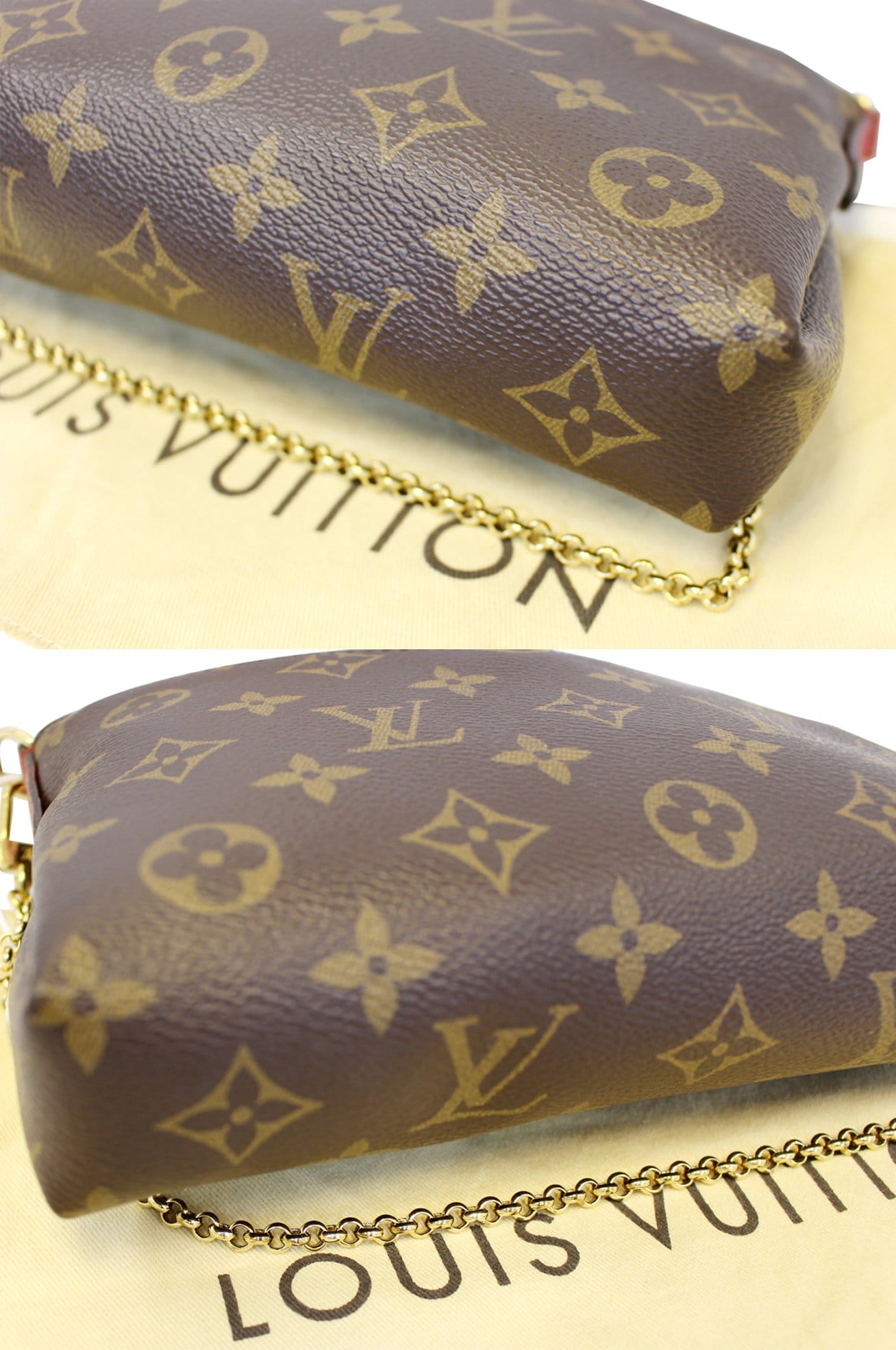 LOUIS VUITTON Monogram Canvas Pallas Clutch Crossbody Bag