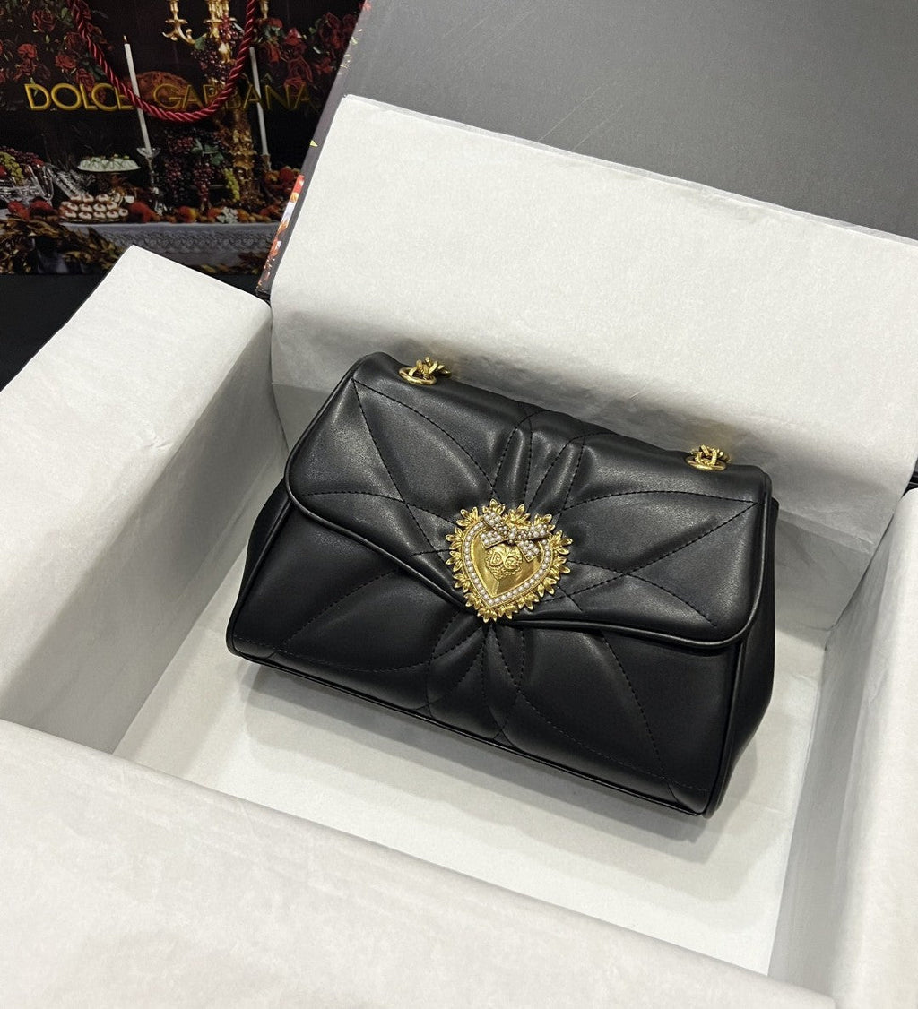 Large Devotion Shoulder Bag In Quilted Nappa Black For Women 11.4in/29cm GLAMI