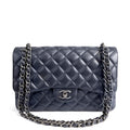 Chanel Navy Caviar Jumbo Classic