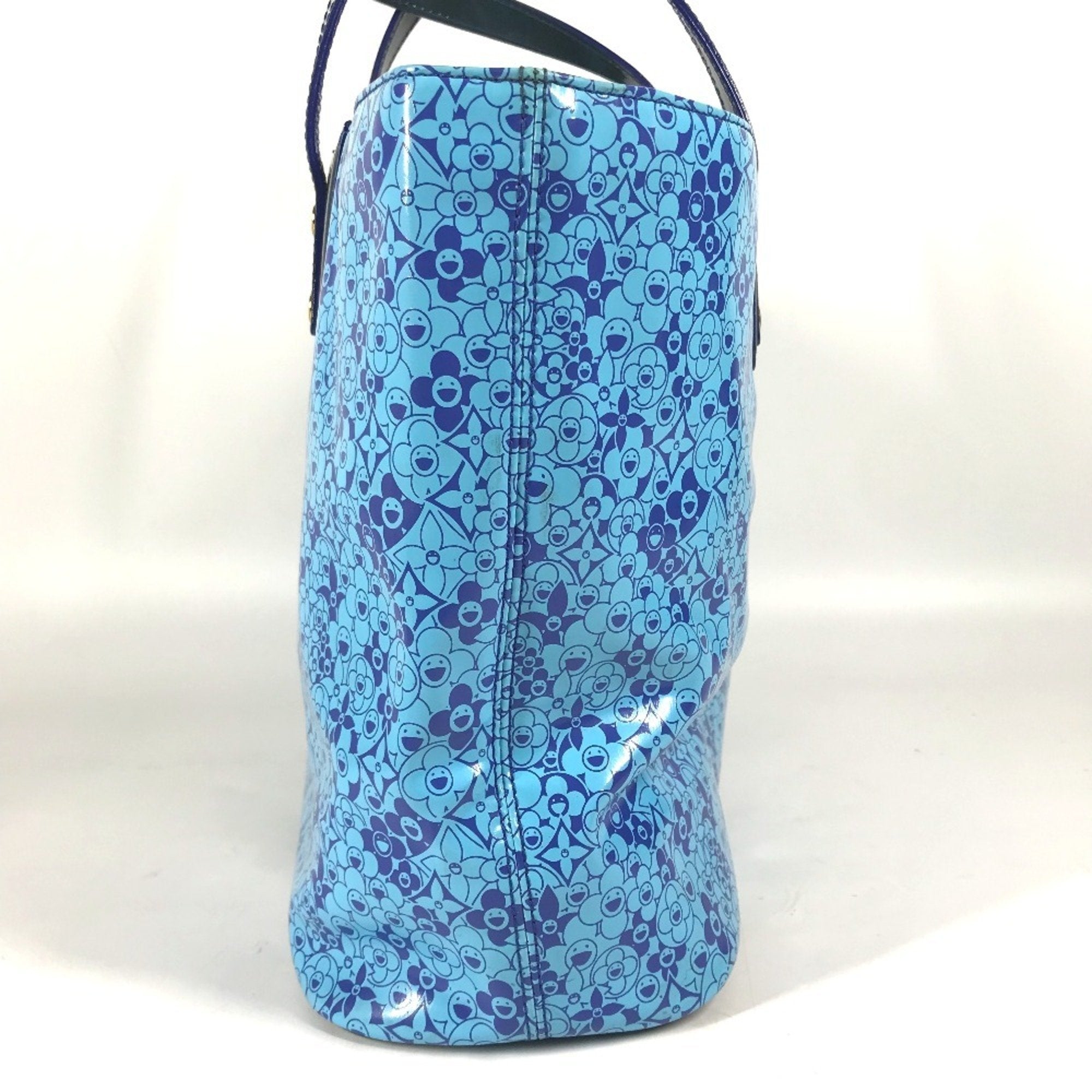 Louis Vuitton Blossom Tote Patent Leather Blue Patent_Leather Handbag