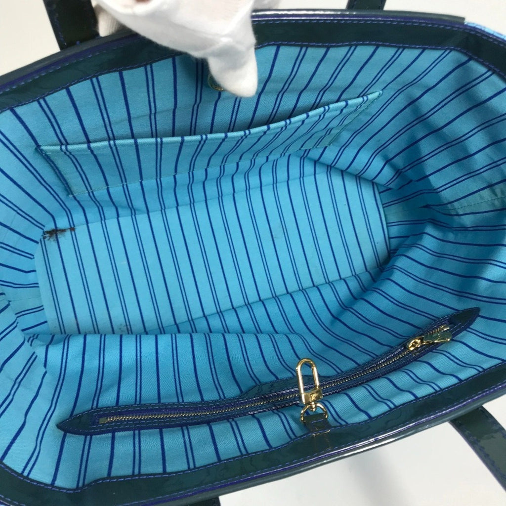 Louis Vuitton Blossom Tote Patent Leather Blue Patent_Leather Handbag