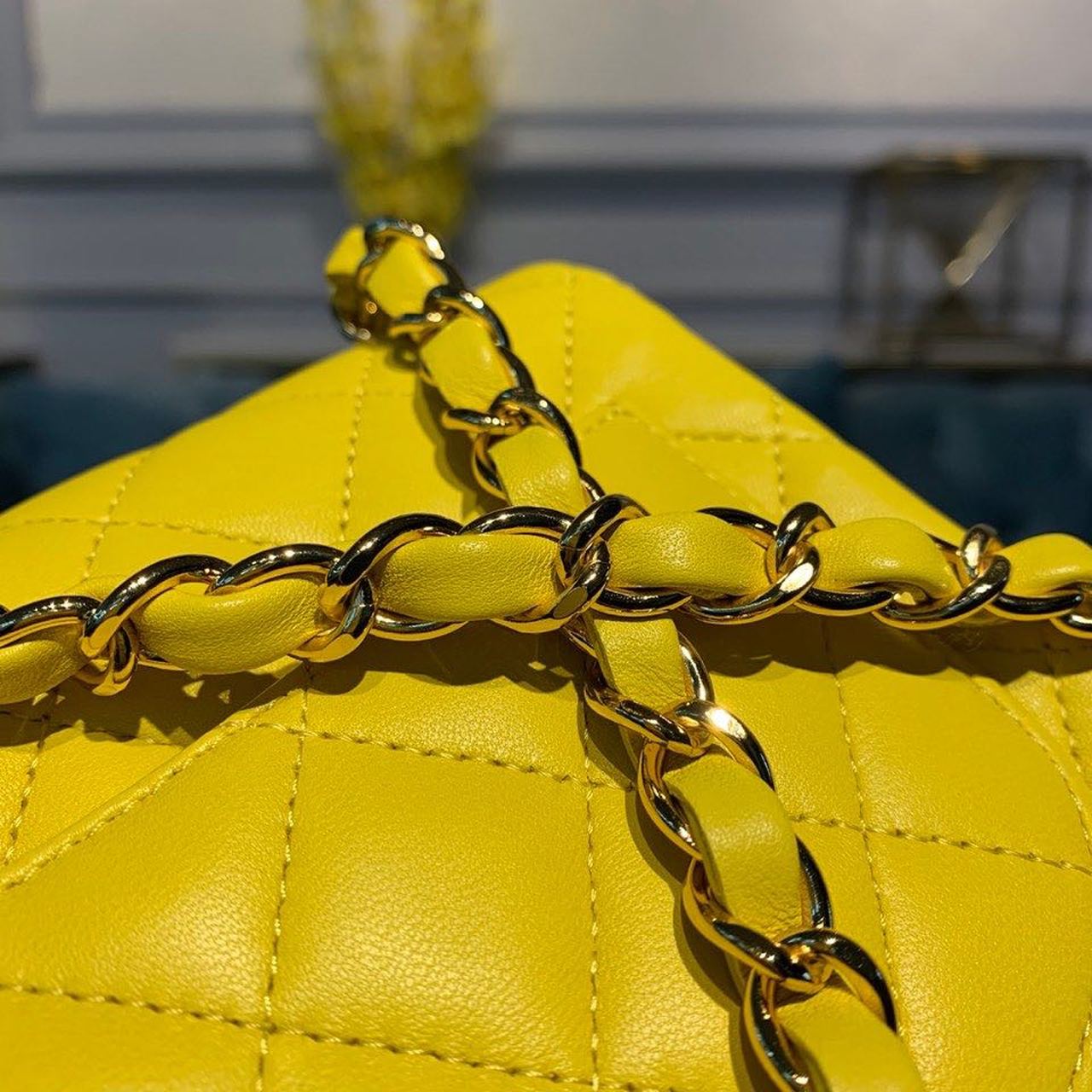 Chanel Mini Flap Bag Yellow For Women, Women’s Bags, Shoulder And Crossbody Bags 6.7in/17cm A35200