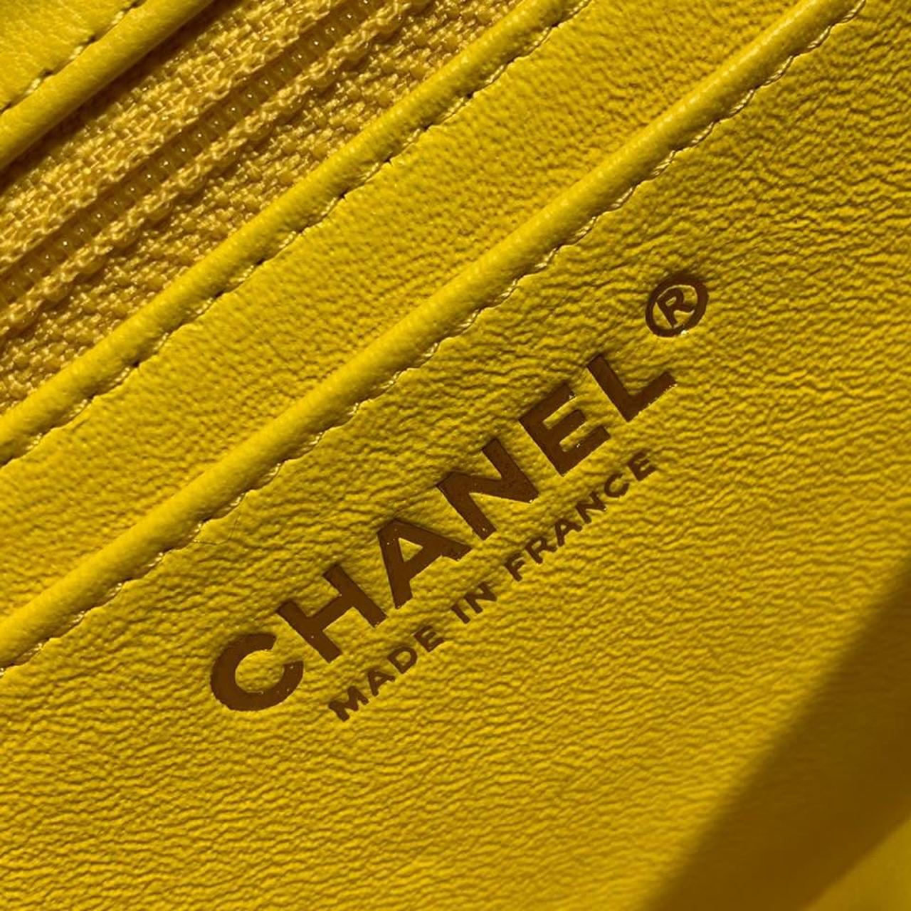 ChanelMini GlamIap Bag Yellow For Women Bags, Shoulder And Crossbody Bags 6.7in/17cm A35200