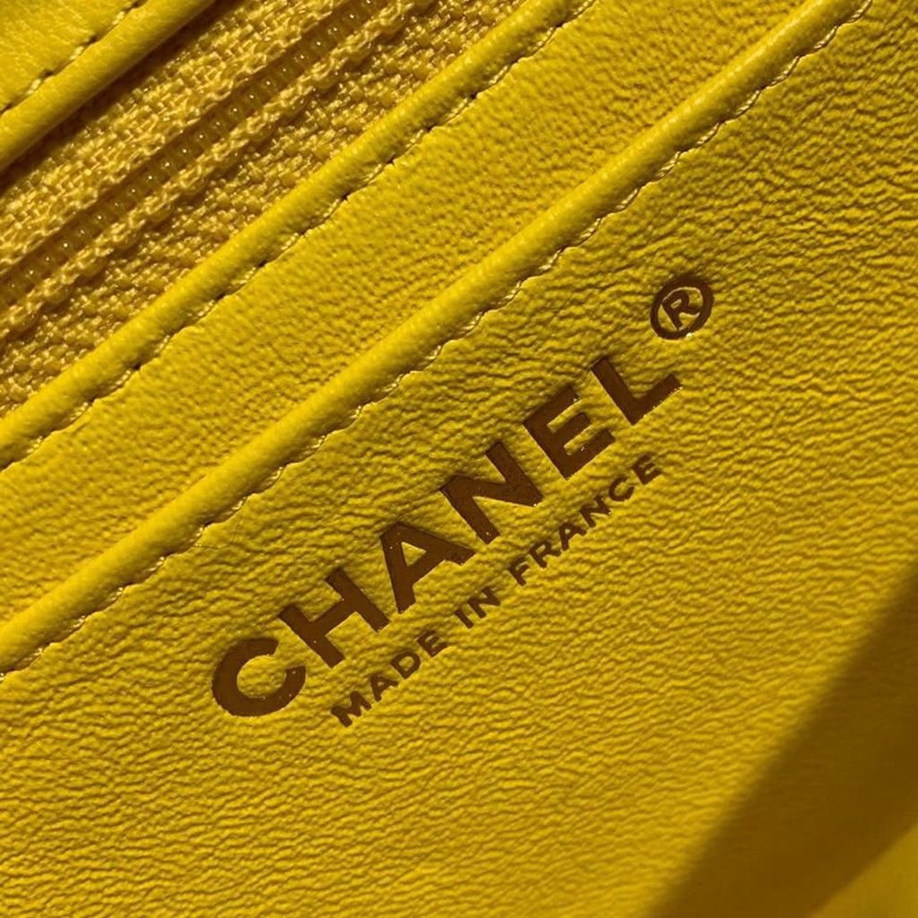 Chanel Mini Flap Bag Yellow For Women, Women’s Bags, Shoulder And Crossbody Bags 6.7in/17cm A35200