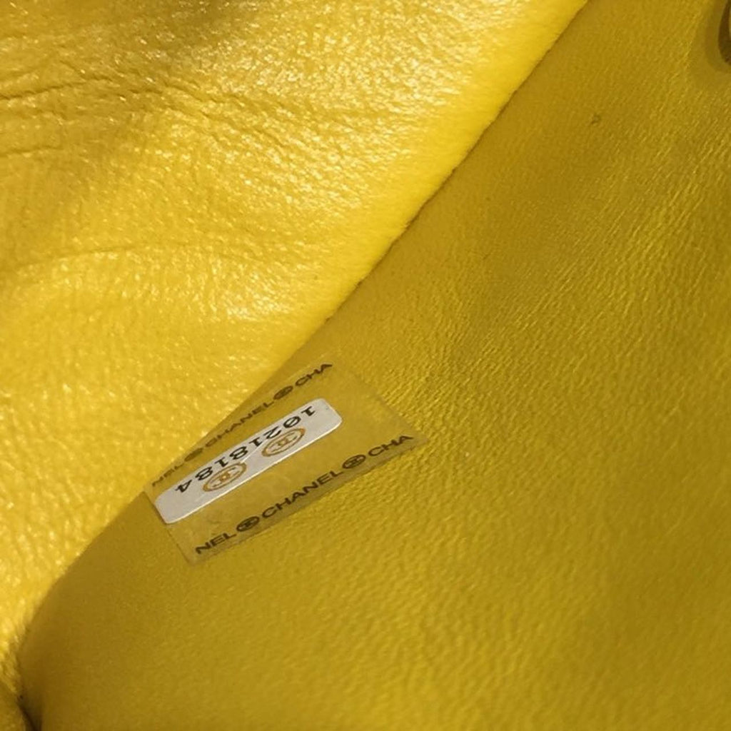 ChanelMini GlamIap Bag Caviar Yellow For Women Bags, Shoulder And Crossbody Bags 6.7in/17cm A35200