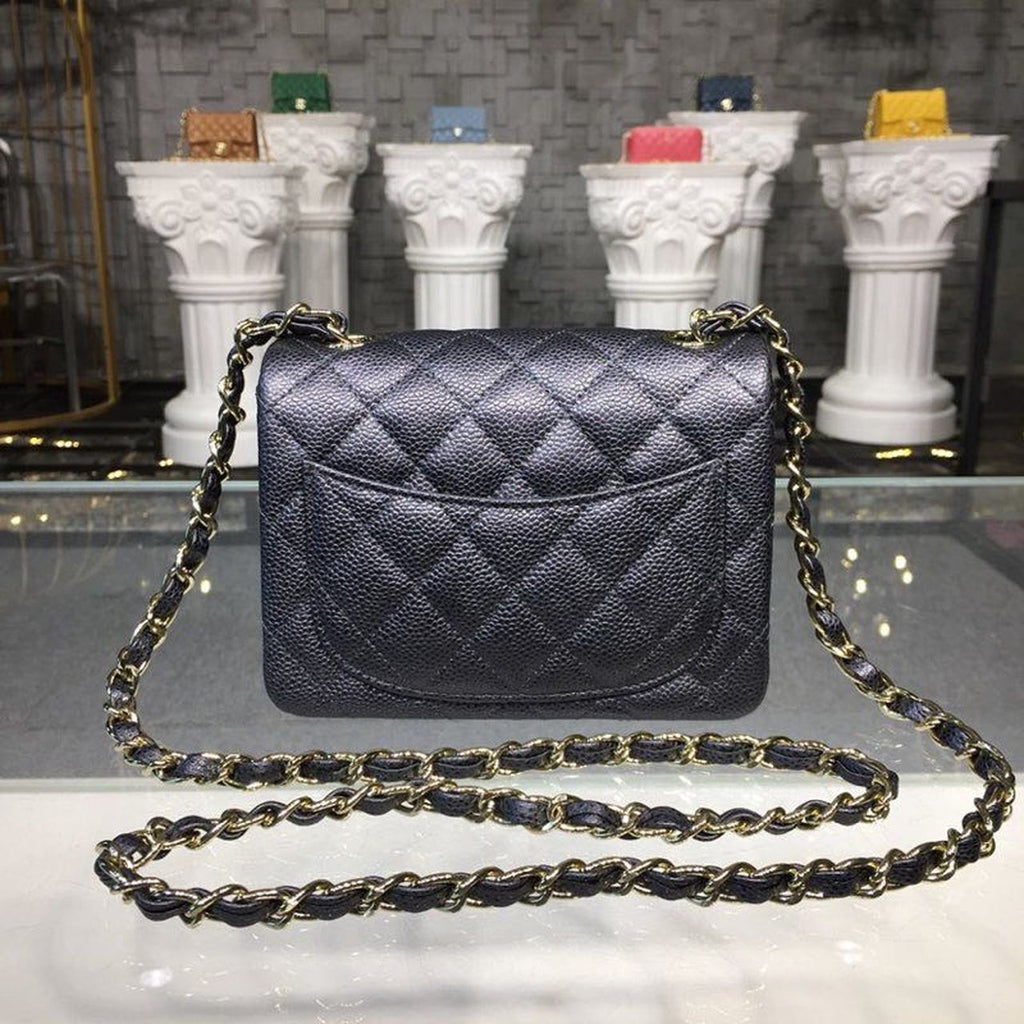 ChanelMini GlamIap Bag Caviar Black For Women Bags, Shoulder And Crossbody Bags 6.7in/17cm A35200