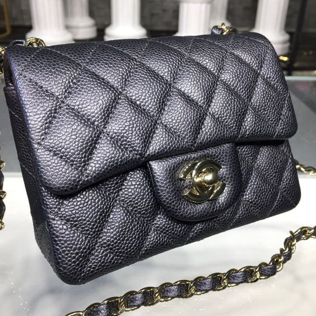 ChanelMini GlamIap Bag Caviar Black For Women Bags, Shoulder And Crossbody Bags 6.7in/17cm A35200