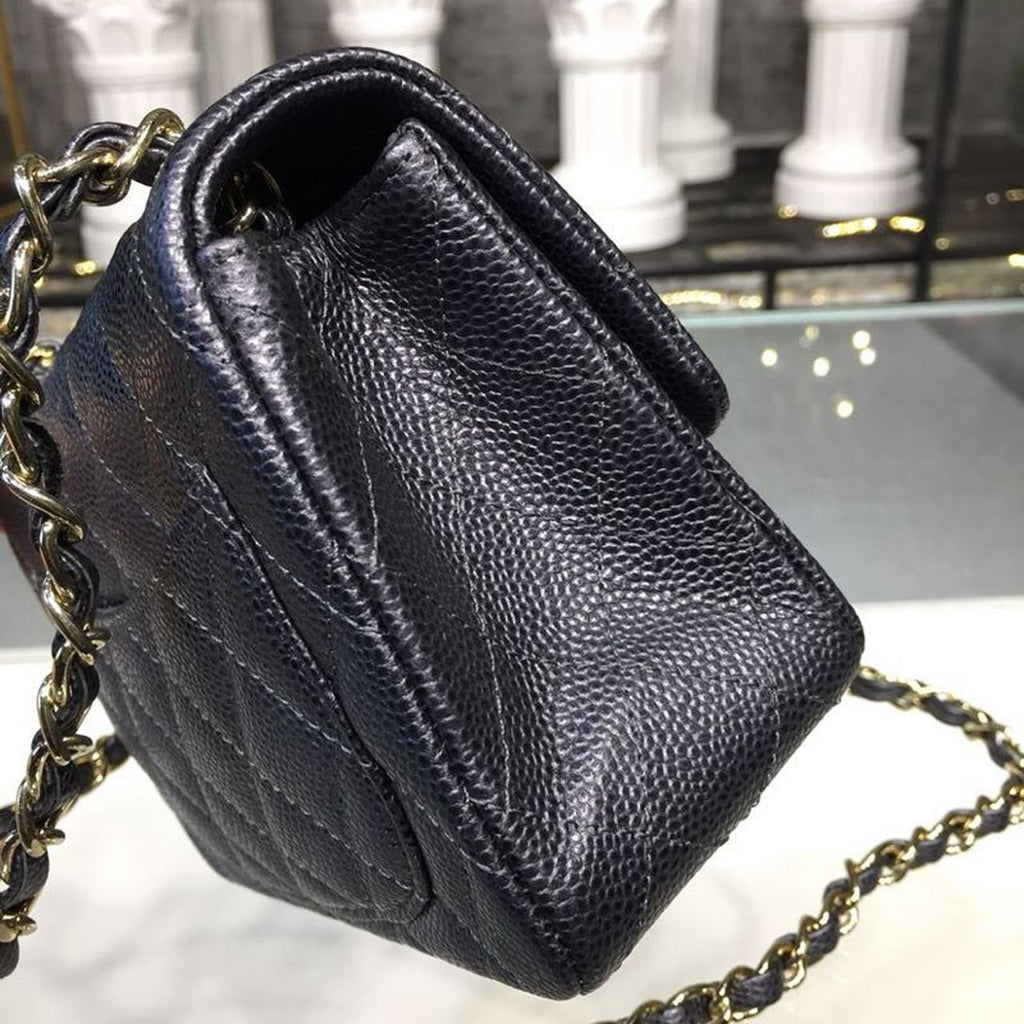 ChanelMini GlamIap Bag Caviar Black For Women Bags, Shoulder And Crossbody Bags 6.7in/17cm A35200