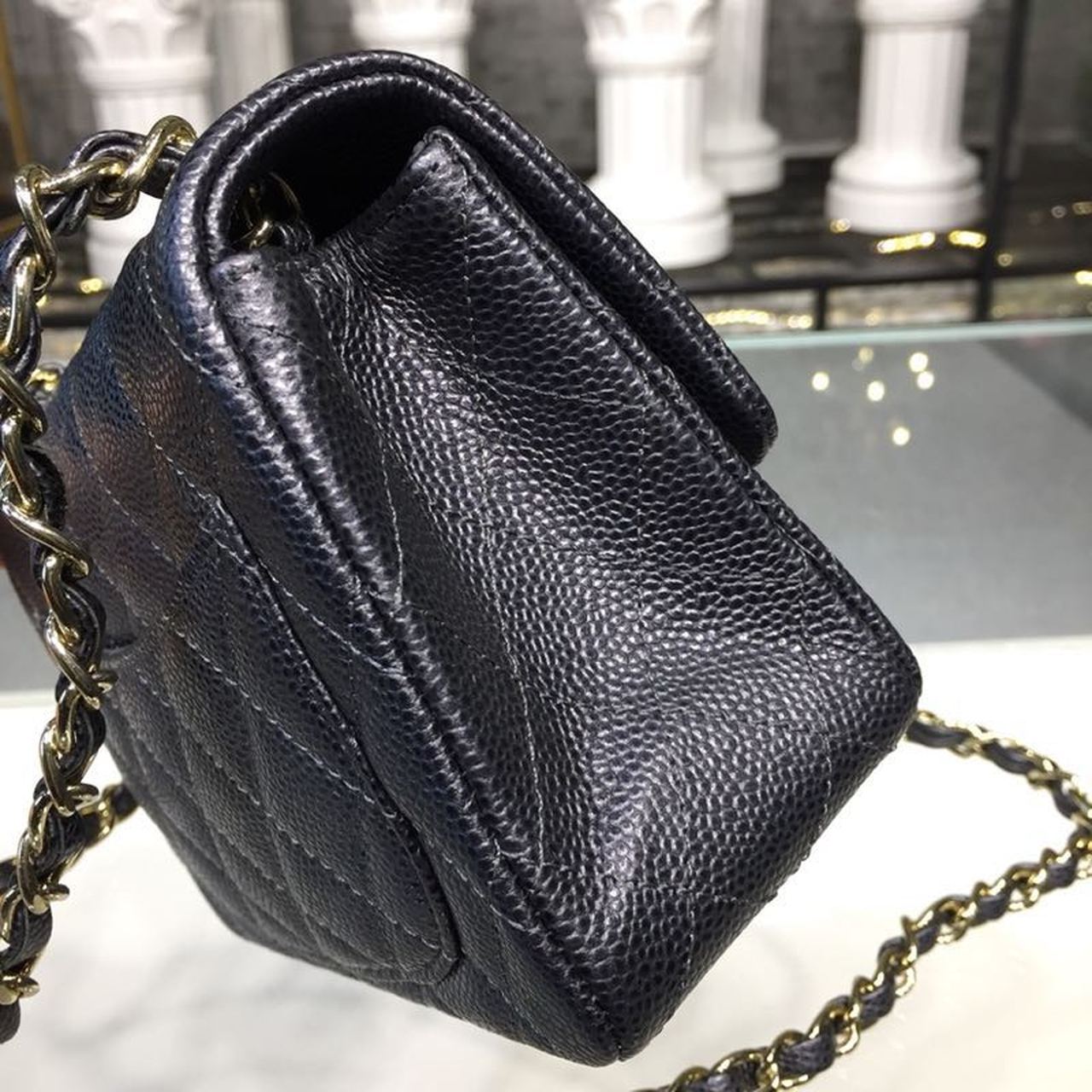 ChanelMini GlamIap Bag Caviar Black For Women Bags, Shoulder And Crossbody Bags 6.7in/17cm A35200