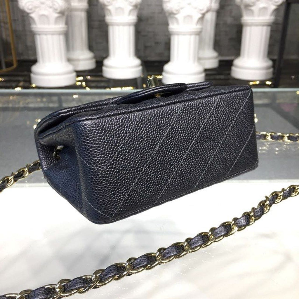 ChanelMini GlamIap Bag Caviar Black For Women Bags, Shoulder And Crossbody Bags 6.7in/17cm A35200