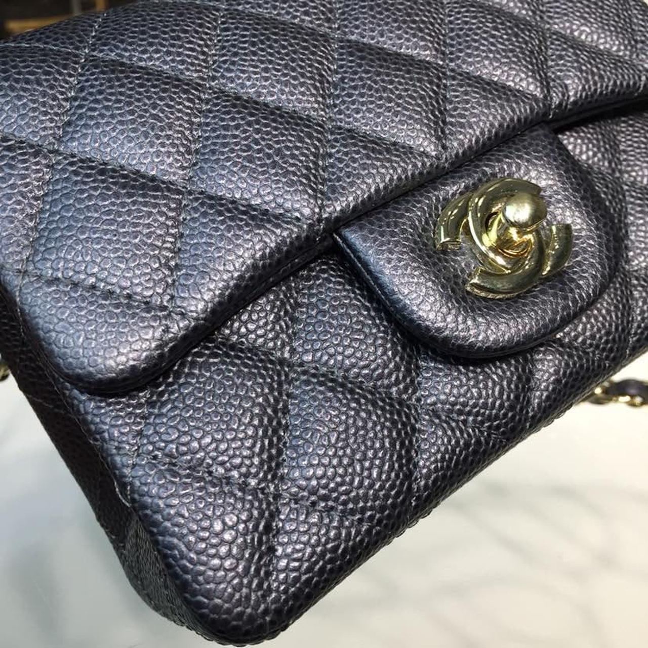 ChanelMini GlamIap Bag Caviar Black For Women Bags, Shoulder And Crossbody Bags 6.7in/17cm A35200