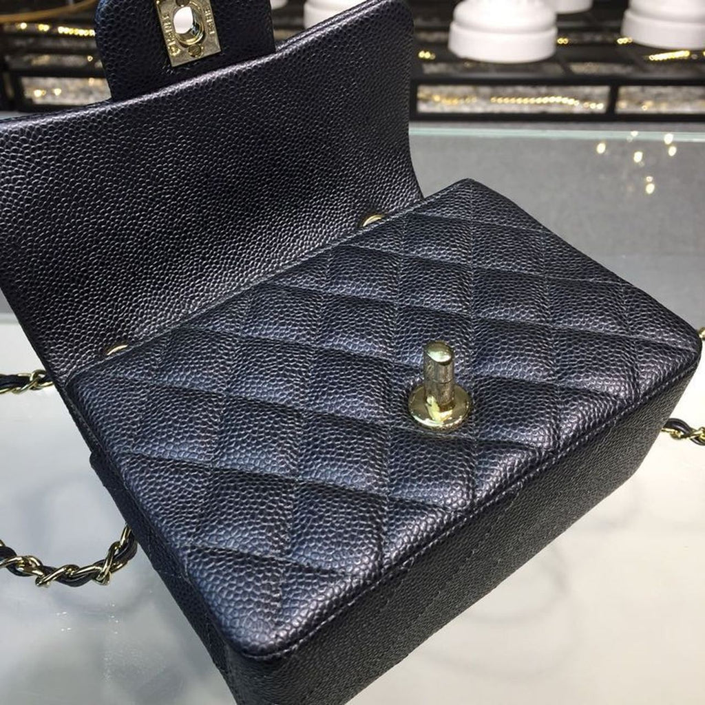 ChanelMini GlamIap Bag Caviar Black For Women Bags, Shoulder And Crossbody Bags 6.7in/17cm A35200