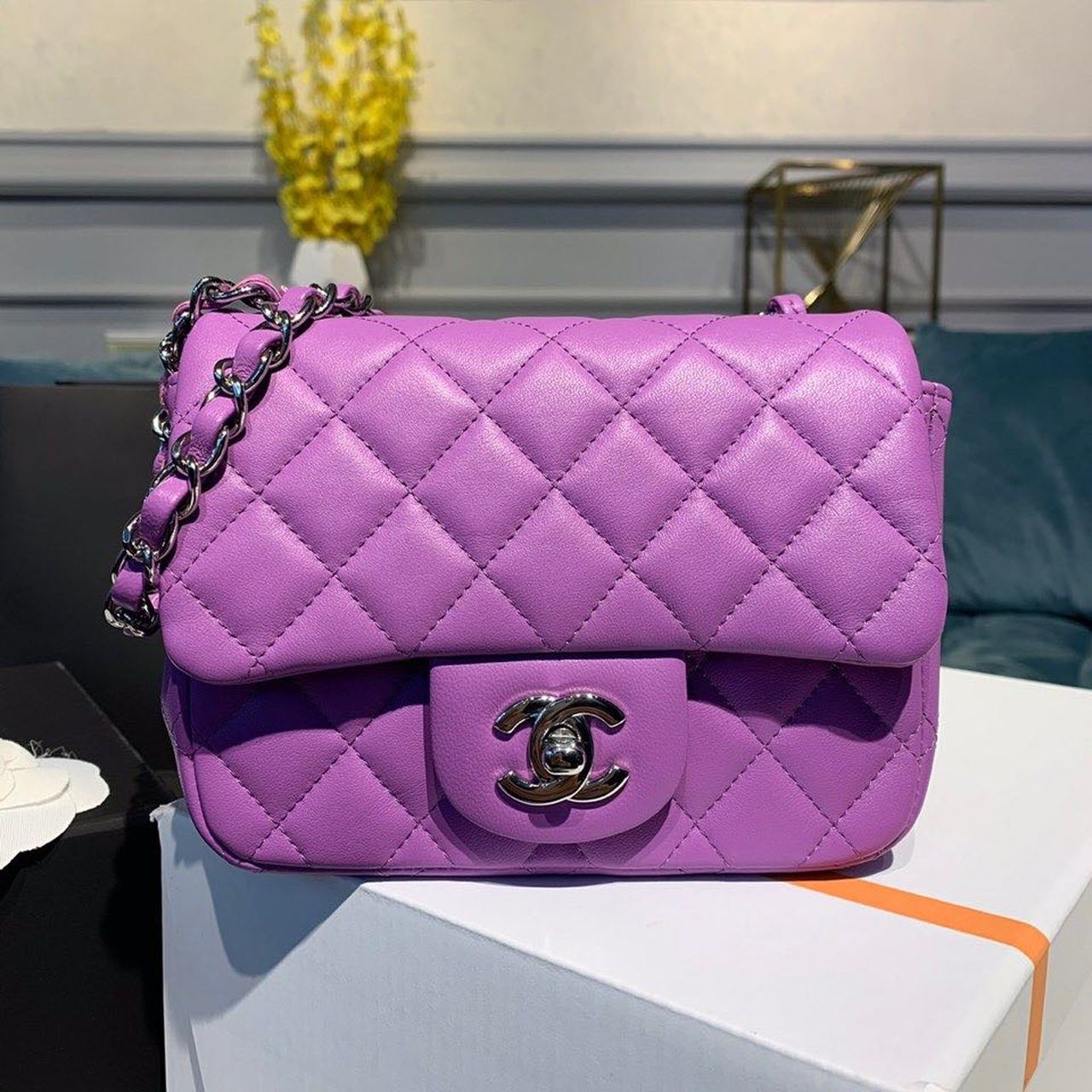 ChanelMini GlamIap Bag Purple For Women Bags, Shoulder And Crossbody Bags 6.7in/17cm A35200