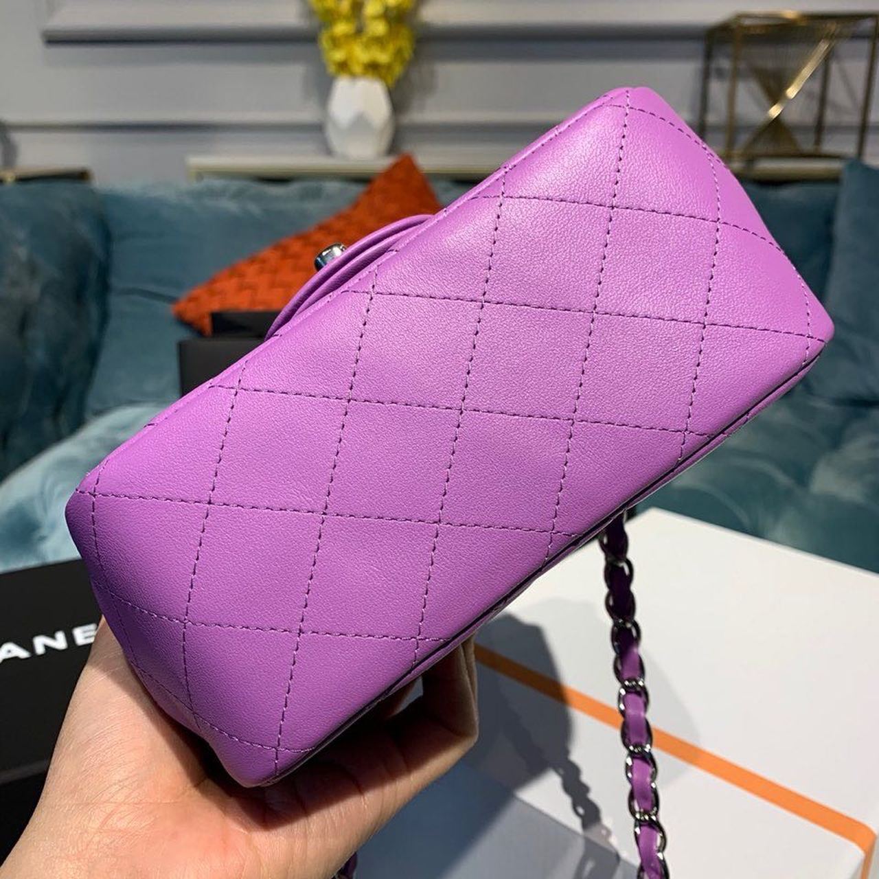 ChanelMini GlamIap Bag Purple For Women Bags, Shoulder And Crossbody Bags 6.7in/17cm A35200