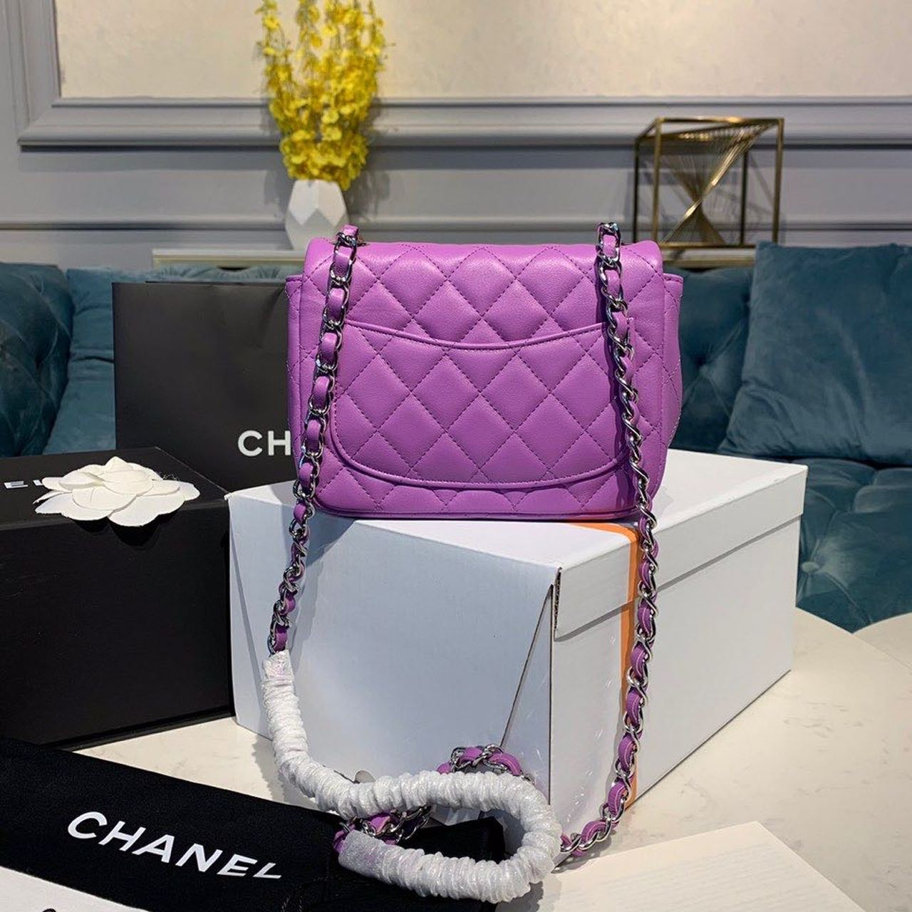 ChanelMini GlamIap Bag Purple For Women Bags, Shoulder And Crossbody Bags 6.7in/17cm A35200
