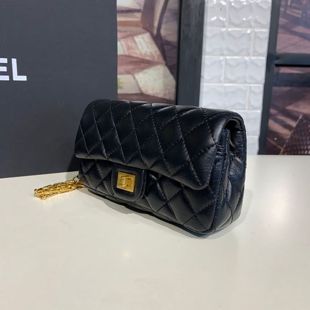 ChanelReissue 2.55 Waist Belt Bag Black For Women Bags, Shoulder And Crossbody Bags 6.7in/17cm