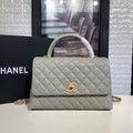 ChanelLarge GlamIap Bag With Top Handle Grey For Women Handbags, Shoulder And Crossbody Bags 11in/28cm A92991
