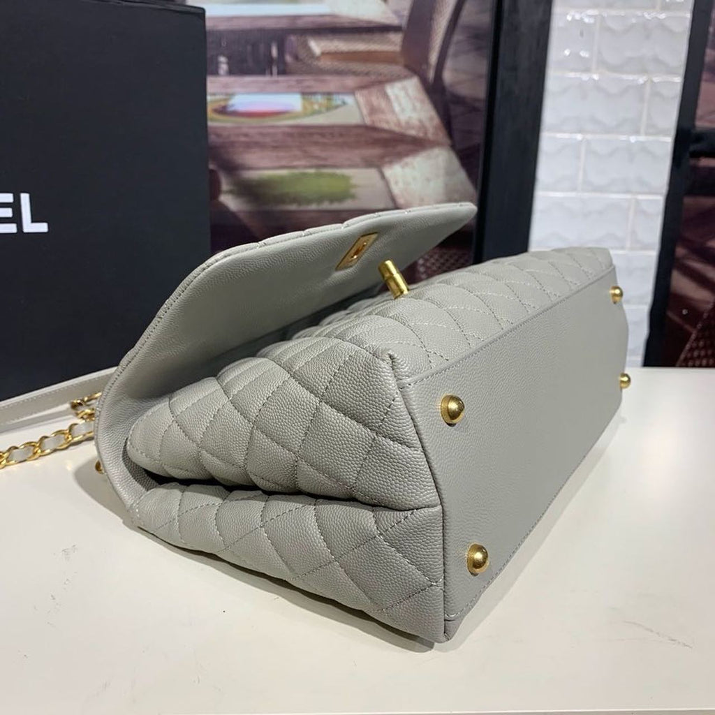 ChanelLarge GlamIap Bag With Top Handle Grey For Women Handbags, Shoulder And Crossbody Bags 11in/28cm A92991