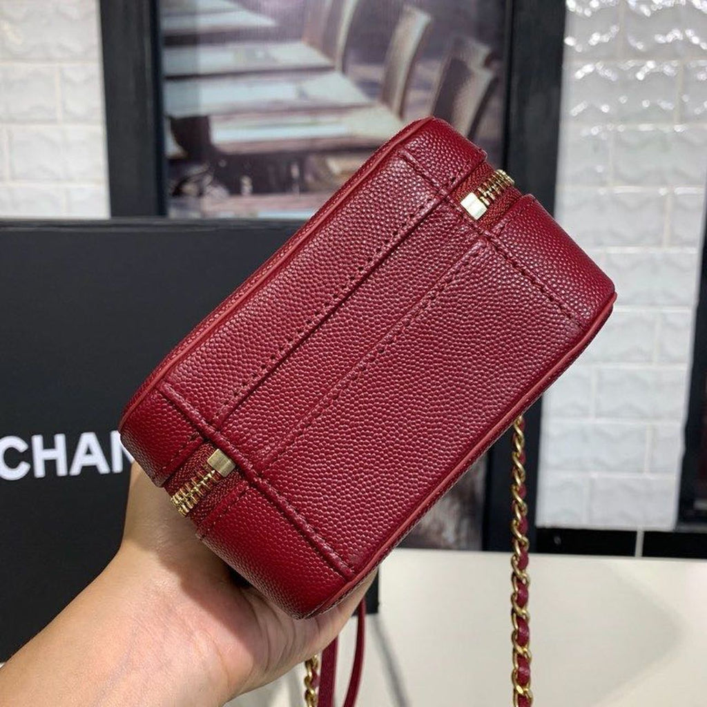 Chanel ligree Vertical Vanity Case Bag Burgundy For Women Handbags, Shoulder And Crossbody Bags 6.7in/17cm