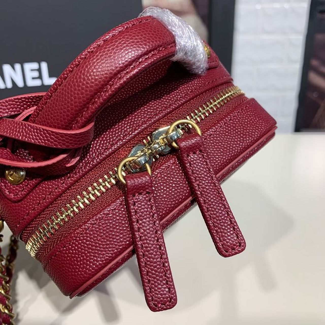 Chanel ligree Vertical Vanity Case Bag Burgundy For Women Handbags, Shoulder And Crossbody Bags 6.7in/17cm