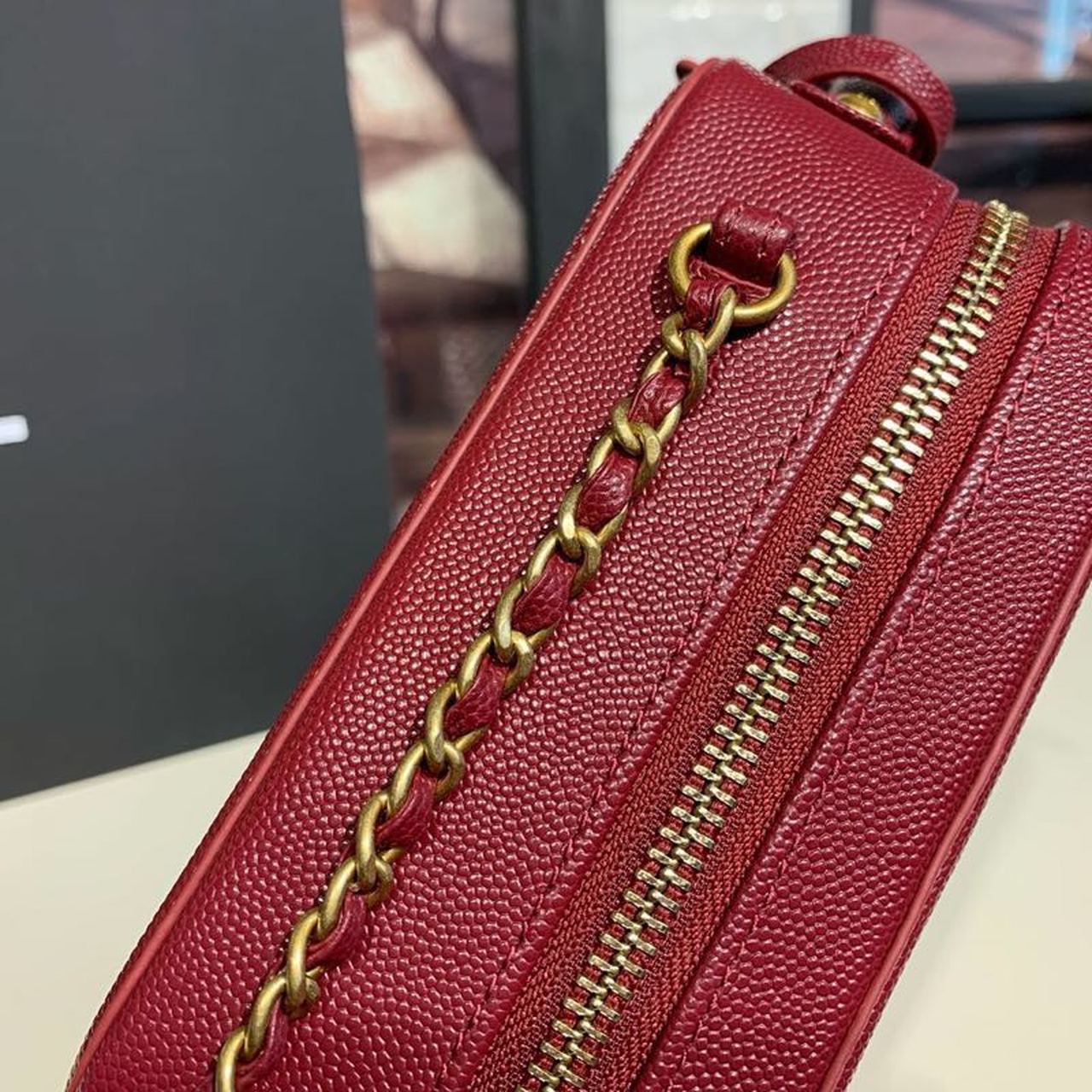 Chanel ligree Vertical Vanity Case Bag Burgundy For Women Handbags, Shoulder And Crossbody Bags 6.7in/17cm