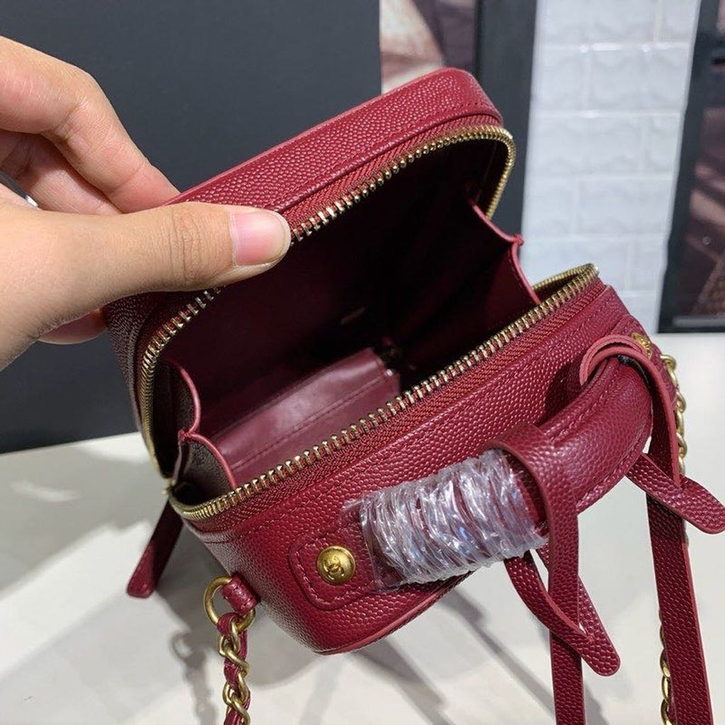 Chanel ligree Vertical Vanity Case Bag Burgundy For Women Handbags, Shoulder And Crossbody Bags 6.7in/17cm
