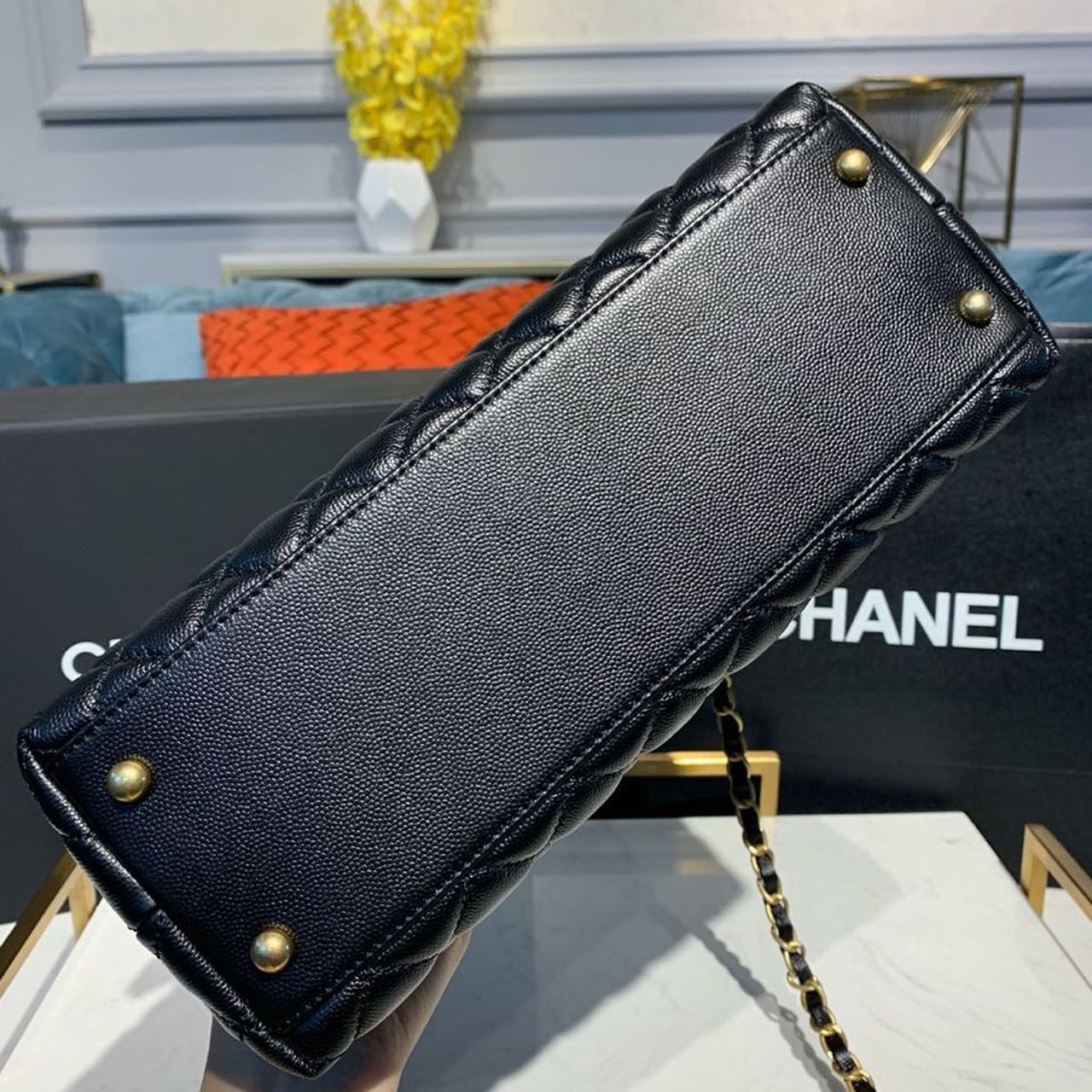 ChanelLarge GlamIap Bag With Top Handle Black For Women Handbags, Shoulder And Crossbody Bags 11in/28cm A92991