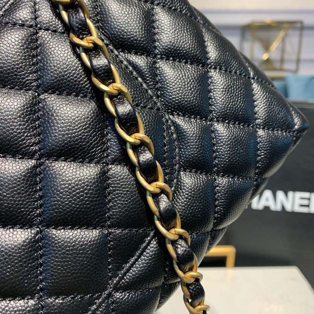 ChanelLarge GlamIap Bag With Top Handle Black For Women Handbags, Shoulder And Crossbody Bags 11in/28cm A92991