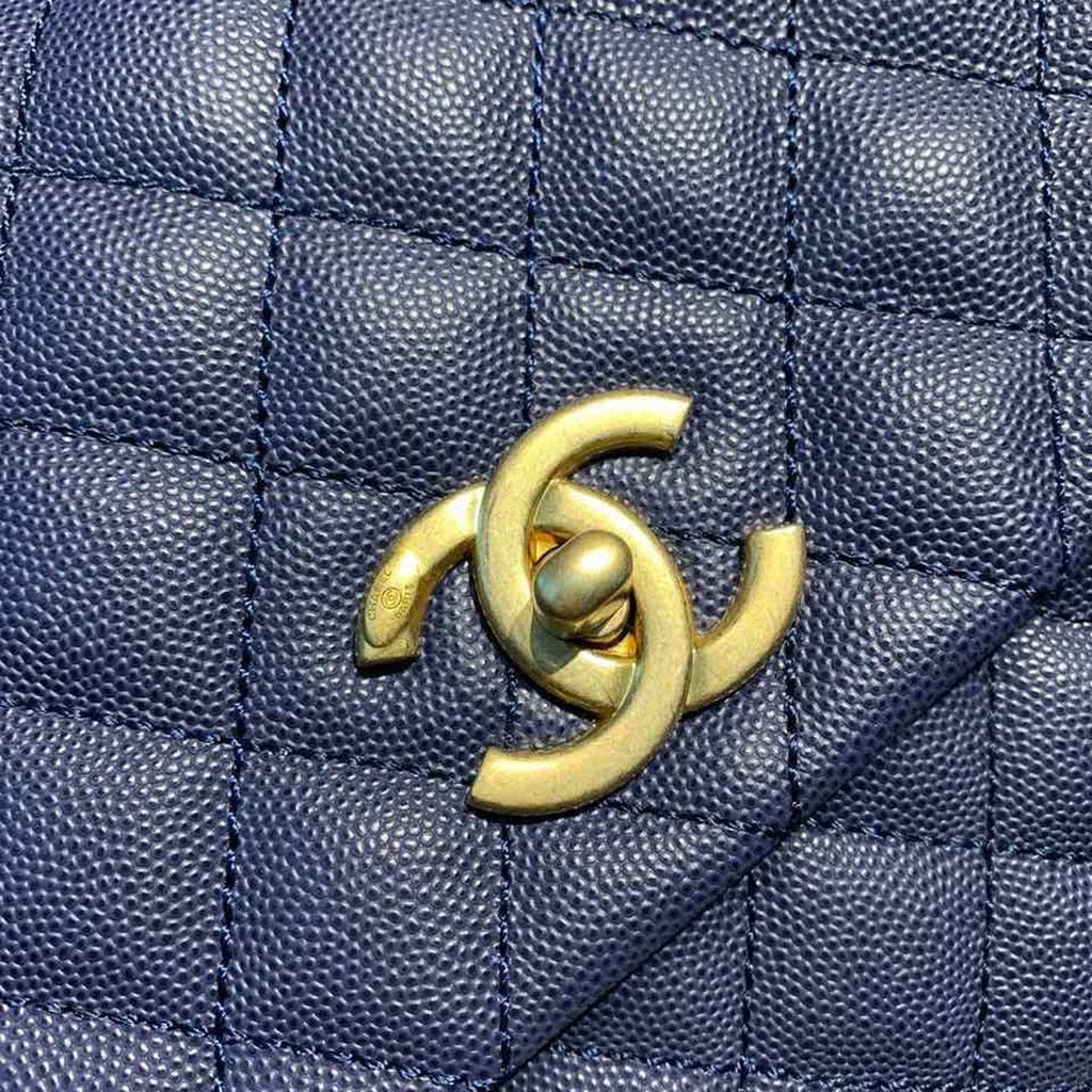 ChanelLarge GlamIap Bag With Top Handle Blue For Women Handbags, Shoulder And Crossbody Bags 11in/28cm A92991